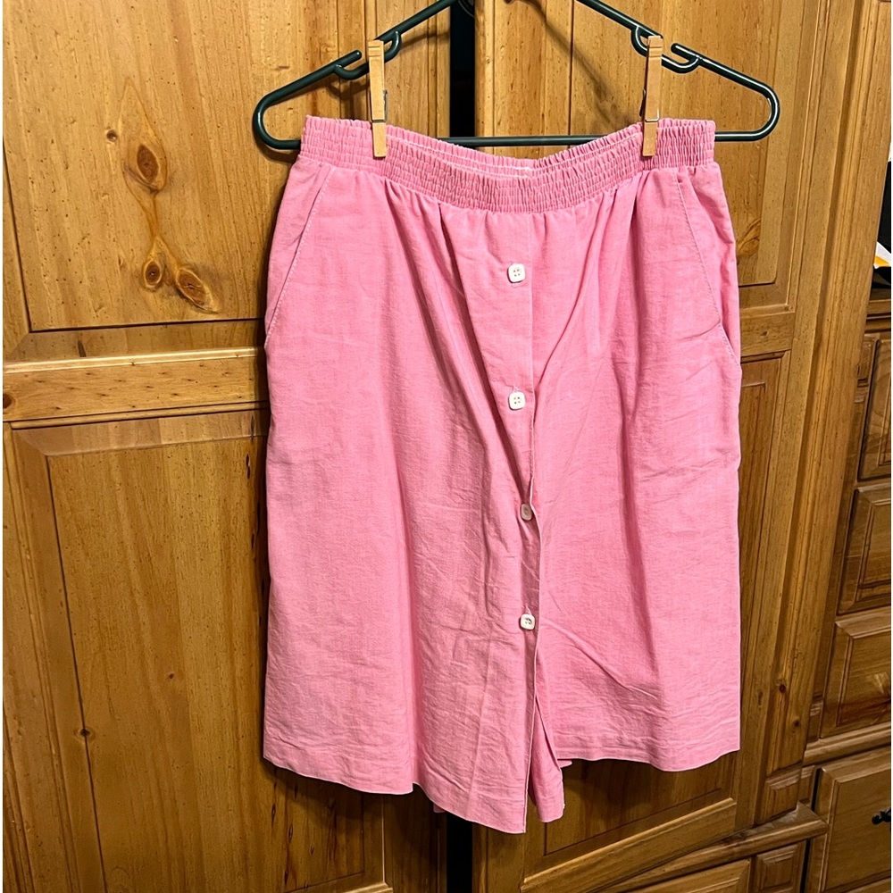 Pink button up skorts size 12 !